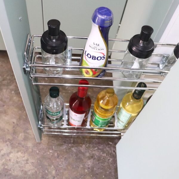 Condimentero Extraible 2 DIV Correderas Cromado